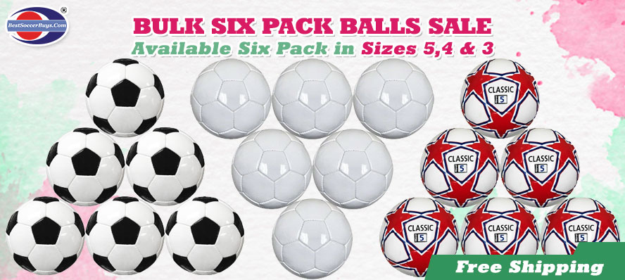Soccer Balls Clearance in Bulk Six Packs